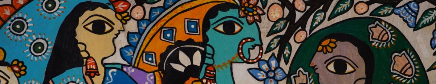 Traditional Madhubani folk painting from Bihar