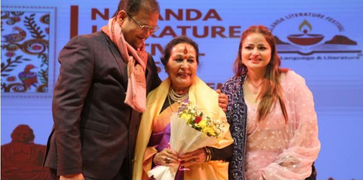 On stage at the Nalanda Literature Festival